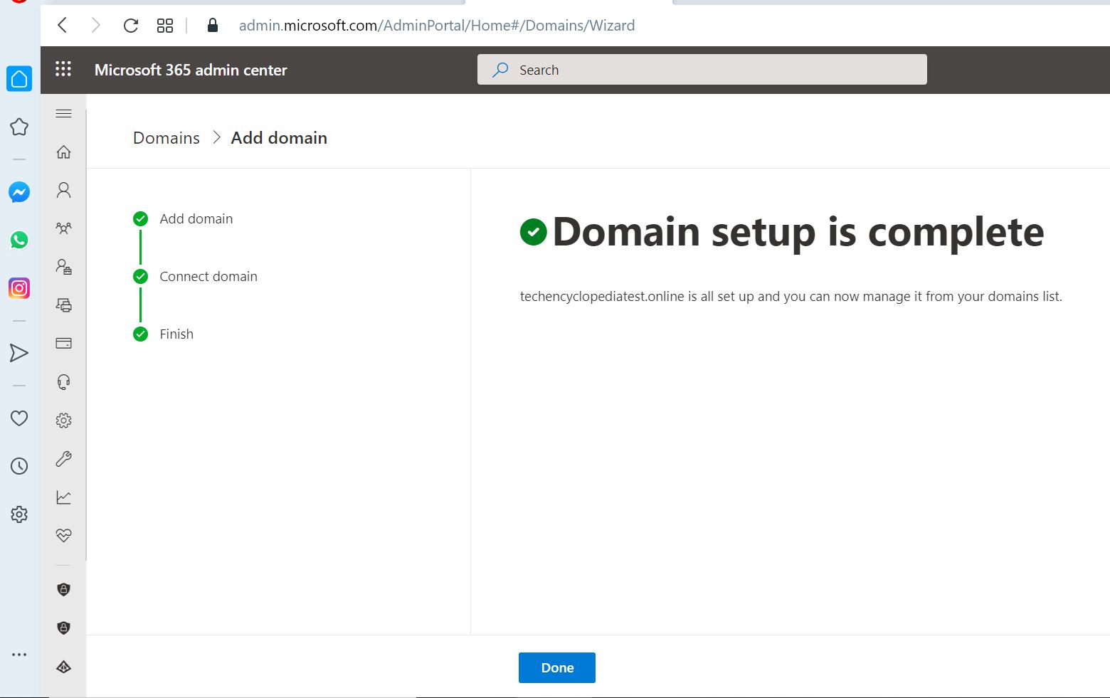 DOMAIN 8 add domain to 365