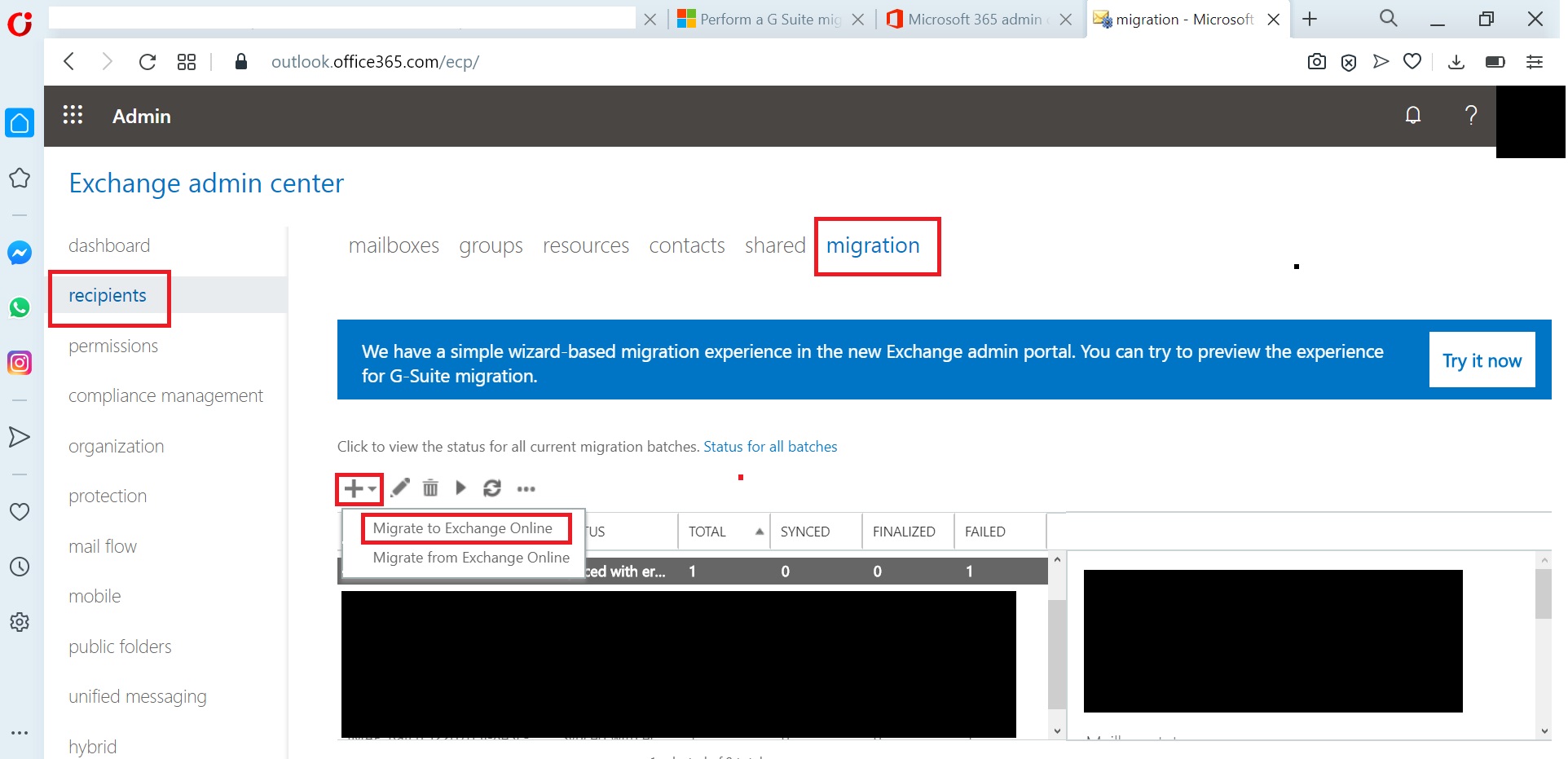 Provision users in Microsoft 365 2 - recipients and migration